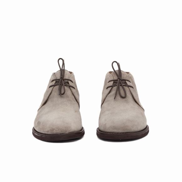 970$ Brunello Cucinelli Men's Chukka Boots Suede Grey Size: 42.5 US9.5 - Picture 9 of 13